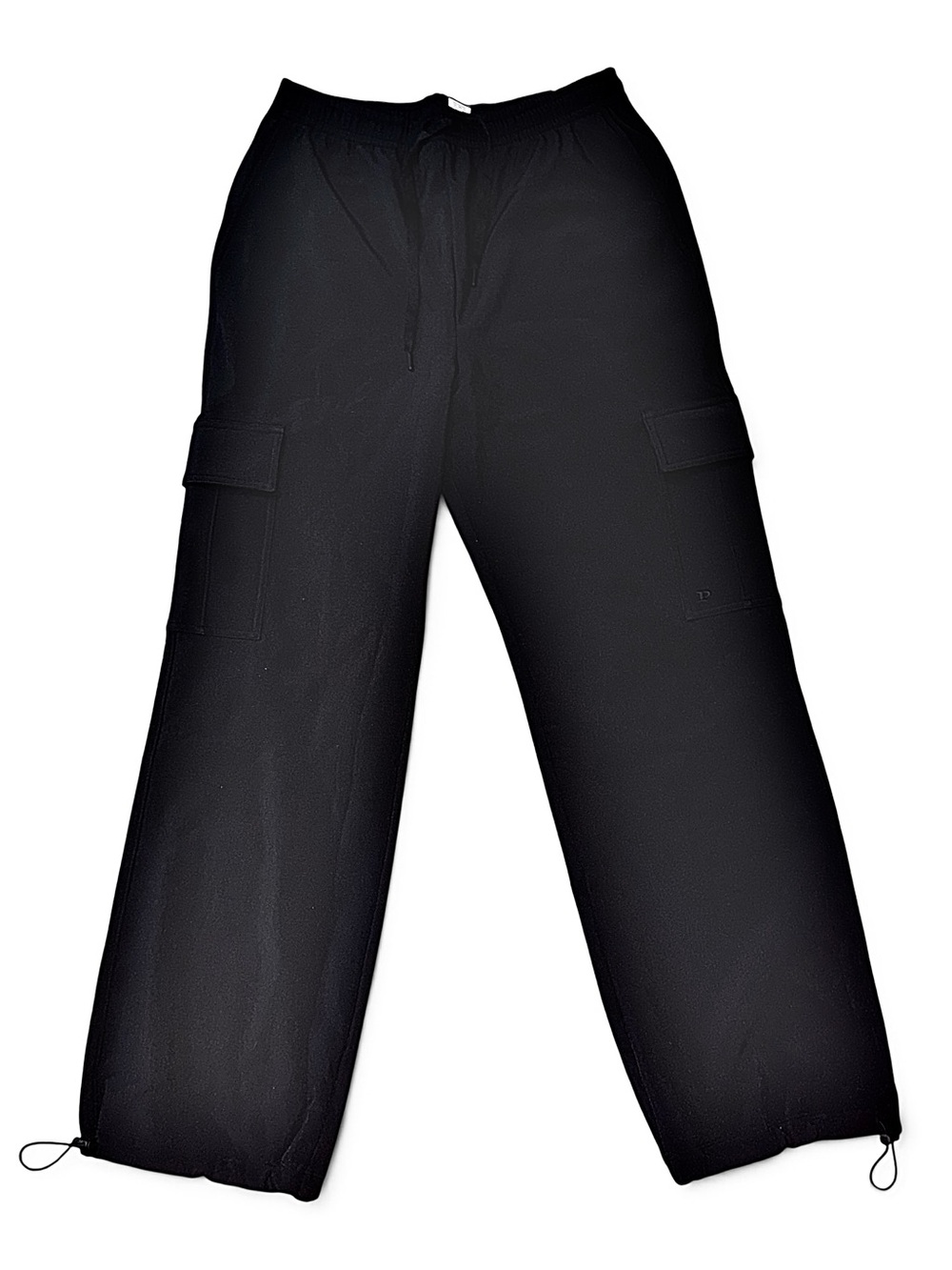 PINK Victoria's Secret NWT M Brushed Woven Cargo Pant Black High Rise 30 Inseam
